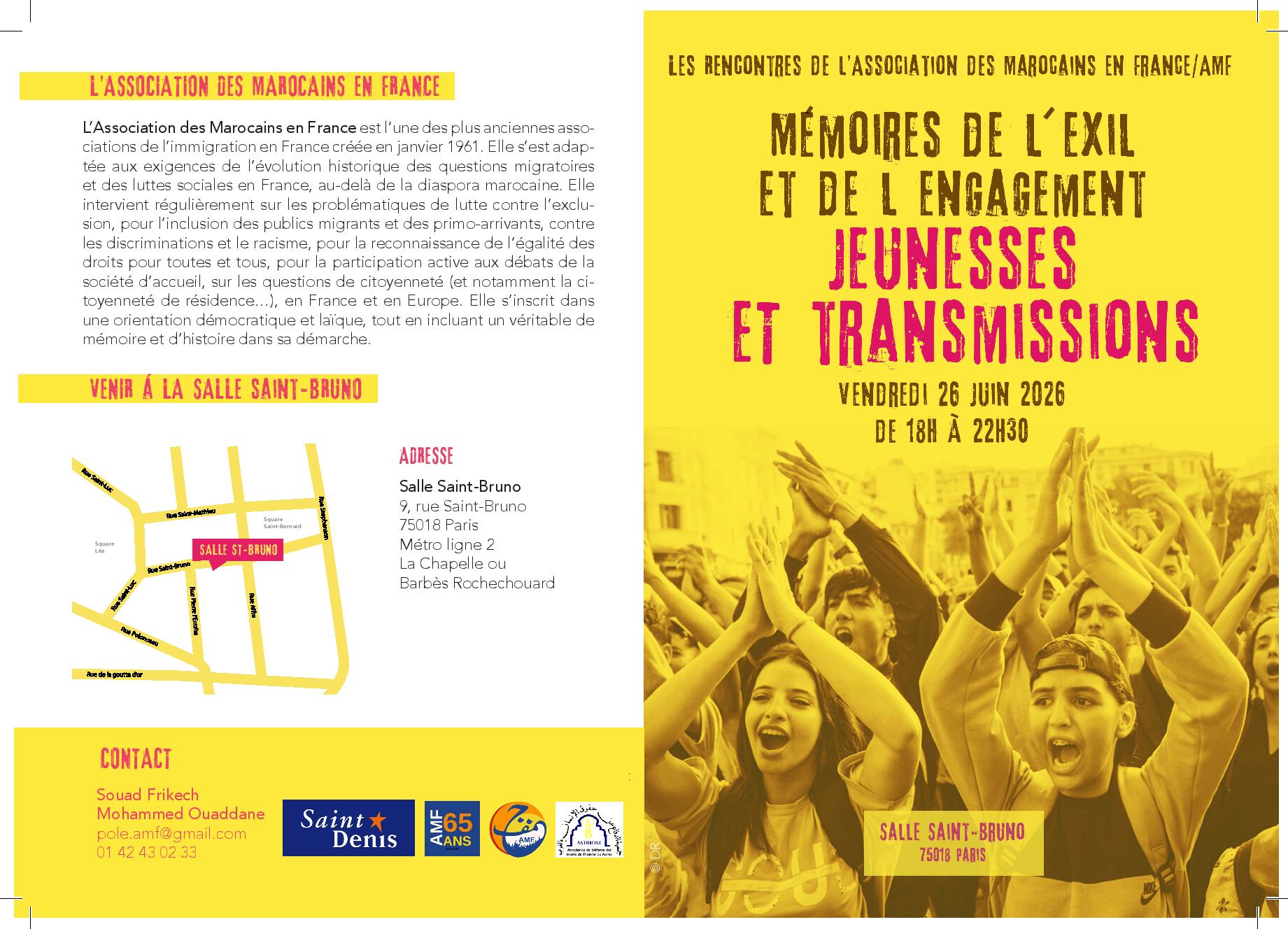 Programme Rencontre Exil jeunesse et transmission page 001